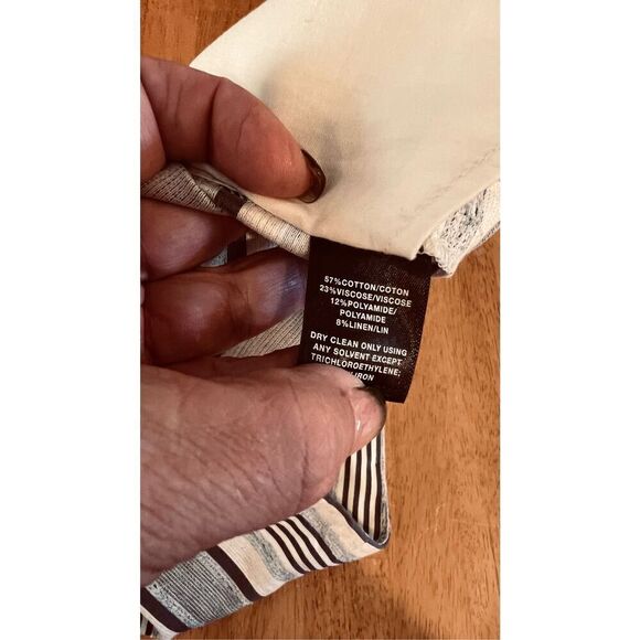 Lafayette 148 Rivington Bermuda SHorts Mica Stripe SZ 6 Linen Blend - Picture 7 of 9